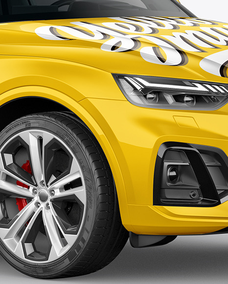 Crossover SUV Mockup – HalfSide View PSD #6