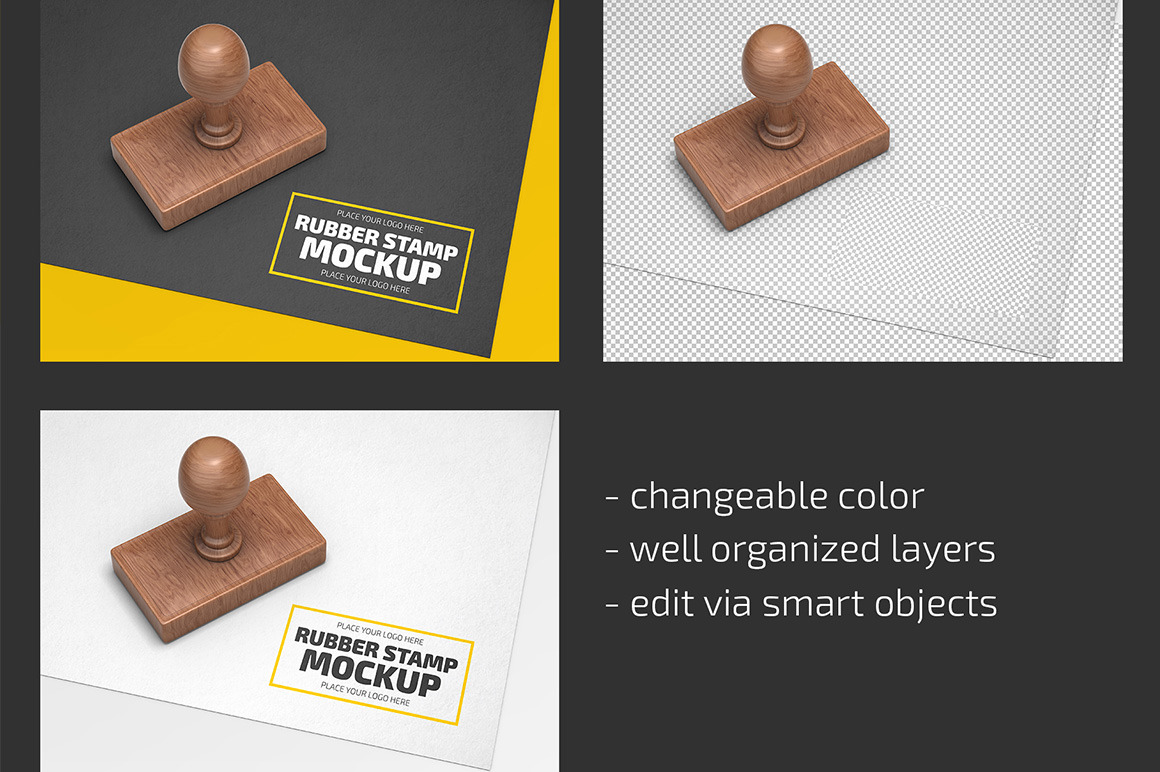 Download Rubber Stamp Mockup Set In Stationery Mockups On Yellow Images Creative Store PSD Mockup Templates