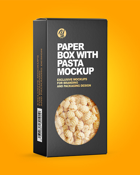 Paper Box with Gnocchi Mockup PSD #2