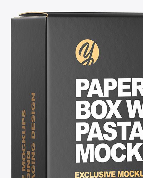 Download Paper Box With Gnocchi Mockup In Box Mockups On Yellow Images Object Mockups