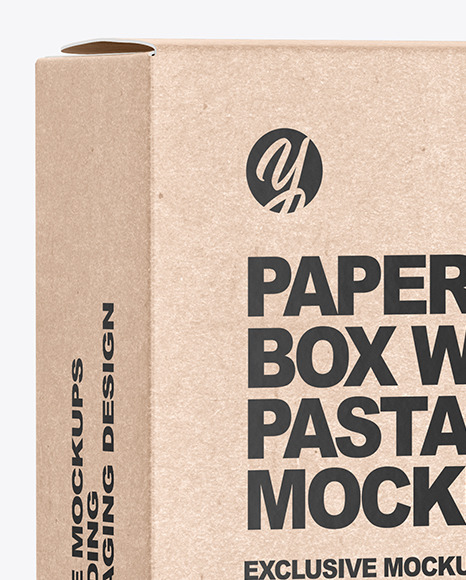 Download Kraft Paper Box With Gnocchi Mockup In Box Mockups On Yellow Images Object Mockups