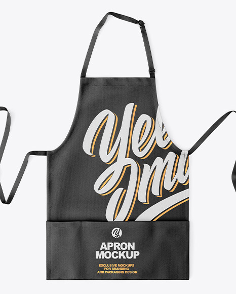 Download Apron Mockup - Top View in Apparel Mockups on Yellow ...