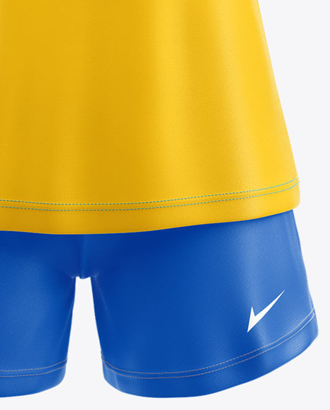 Download Women S Football Kit Mockup Front View In Apparel Mockups On Yellow Images Object Mockups