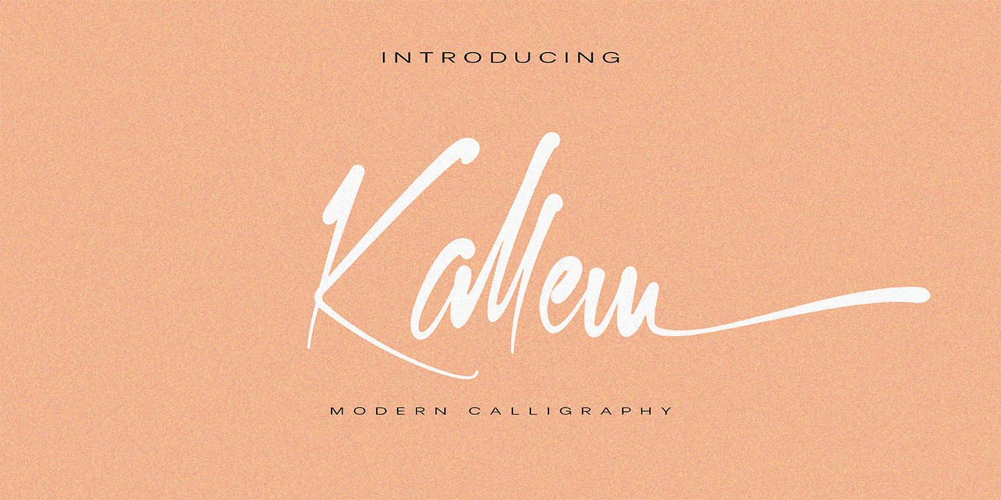 Kallem Script In Fonts On Yellow Images Creative Store