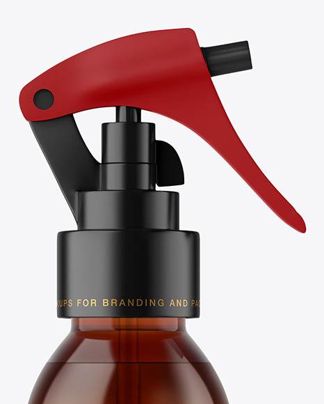 Amber Spray Bottle Mockup PSD #2
