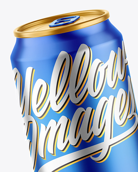 Download Matte Metallic Drink Can Mockup In Can Mockups On Yellow Images Object Mockups