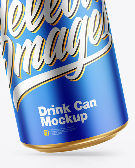 Download Matte Metallic Drink Can Mockup In Can Mockups On Yellow Images Object Mockups