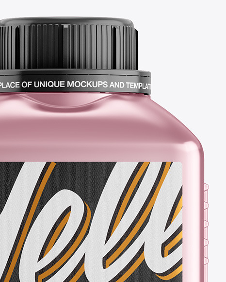 Metallic Bottle Mockup PSD #2