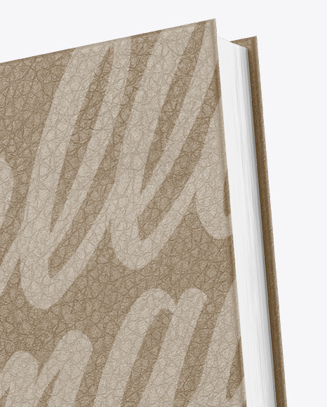 Hardcover Book w  Leather Cover Mockup PSD #3