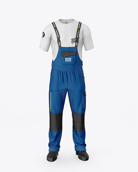 Download Summer Overalls Mockup Front View In Apparel Mockups On Yellow Images Object Mockups