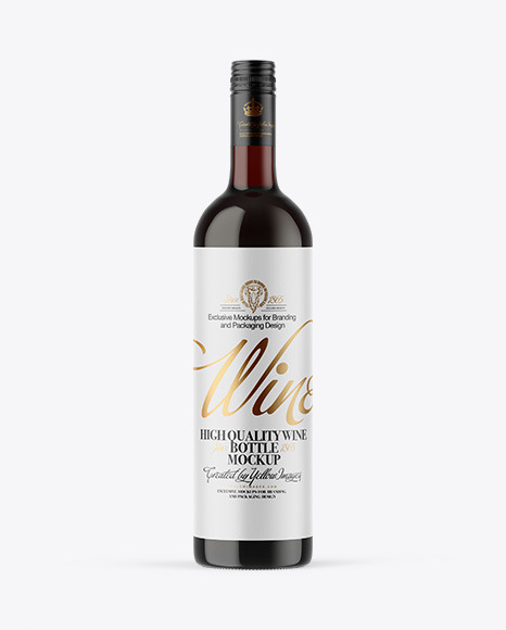Antique Green Glass Red Wine Bottle Mockup