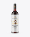 Clear Glass Red Wine Bottle Mockup