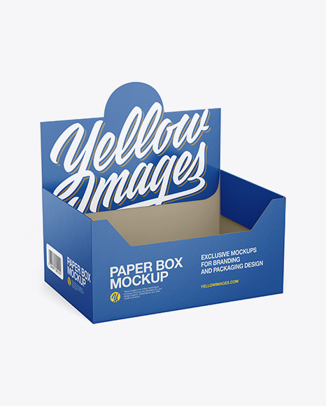 Download Empty Display Box Mockup In Box Mockups On Yellow Images Object Mockups PSD Mockup Templates