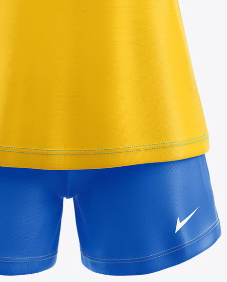 Women S Football Kit Mockup Front View In Apparel Mockups On Yellow Images Object Mockups