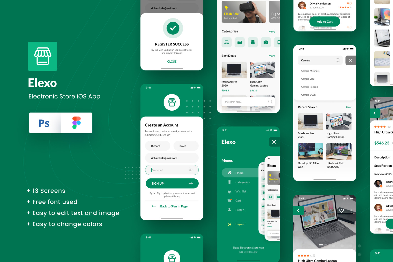 Elexo Electronic Store Ios App Design Figma Psd In Ux Ui Kits On Yellow Images Creative Store