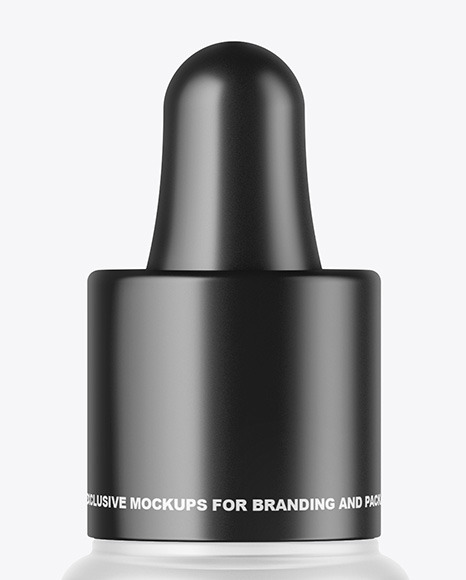 Frosted Glass Dropper Bottle Mockup PSD #1