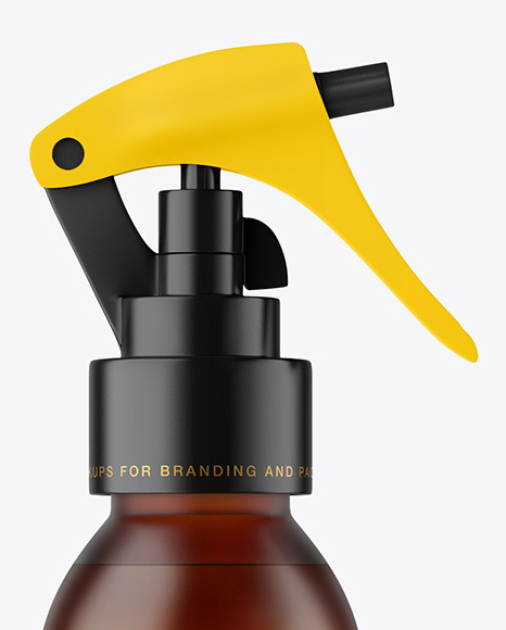 Download Frosted Amber Spray Bottle Mockup In Bottle Mockups On Yellow Images Object Mockups