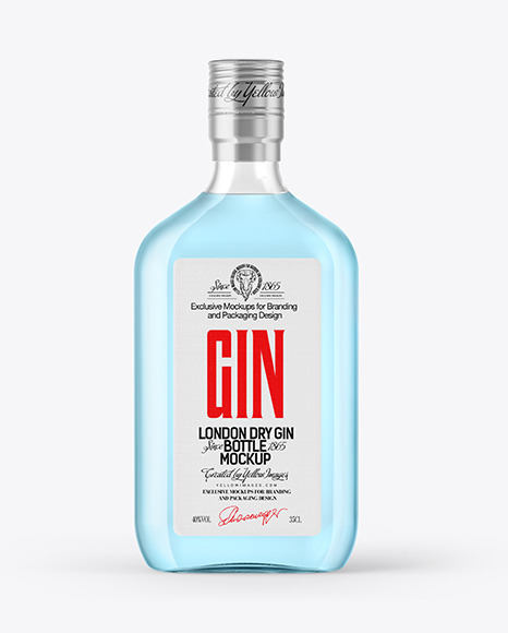 Glass Gin Bottle Mockup