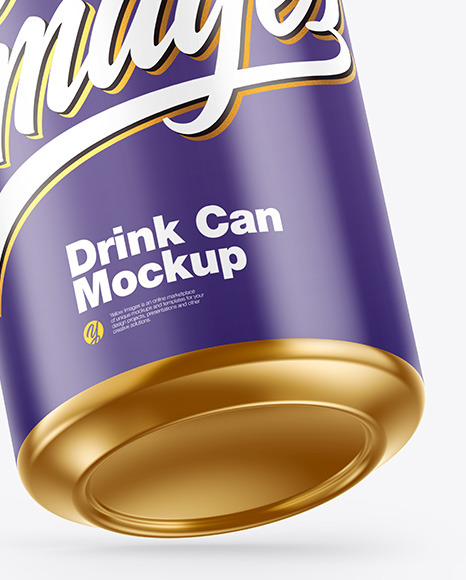 Metallic Drink Can w  Glossy Finish Mockup PSD #6