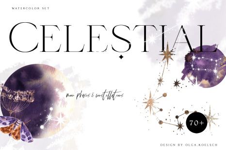 Zodiac constellation clipart Celestial clip art zodiac printable Design elements for zodiac