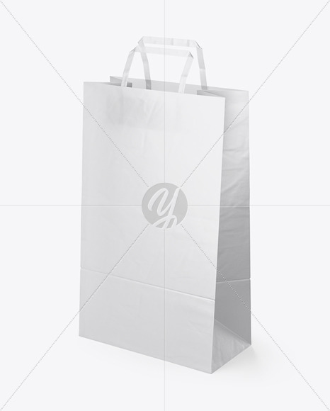 Download Matte Parchment Paper Shopping Bag Mockup Half Side View In Bag Sack Mockups On Yellow Images Object Mockups Yellowimages Mockups