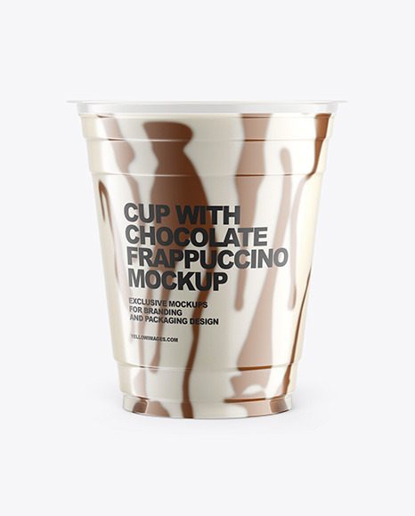 Cup With Chocolate Frappuccino Mockup