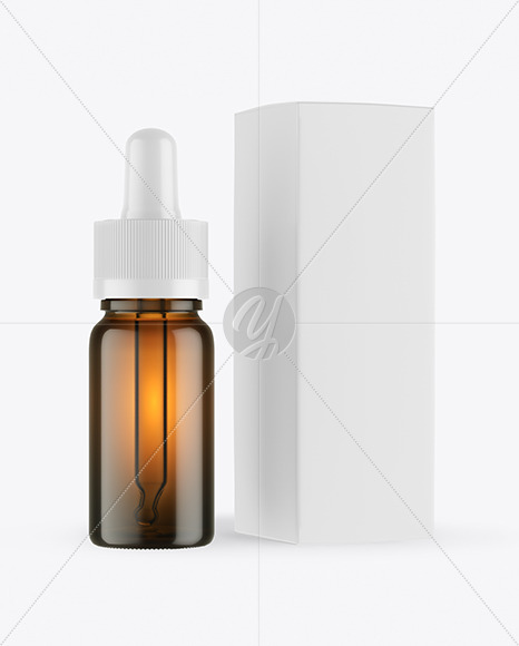 Download Amber Glass Dropper Bottle With Paper Box Mockup In Bottle Mockups On Yellow Images Object Mockups PSD Mockup Templates