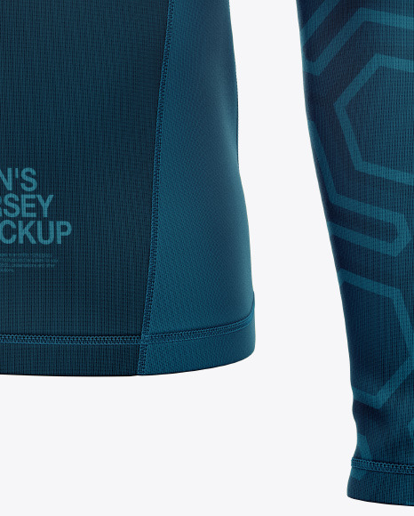 Men s Jersey With Long Sleeve Mockup PSD #6