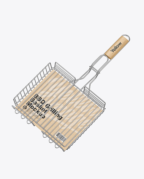 Portable Grilling Basket Mockup