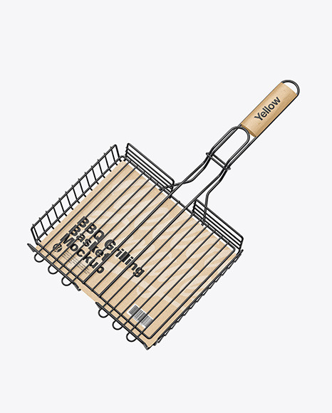 Portable Grilling Basket Mockup