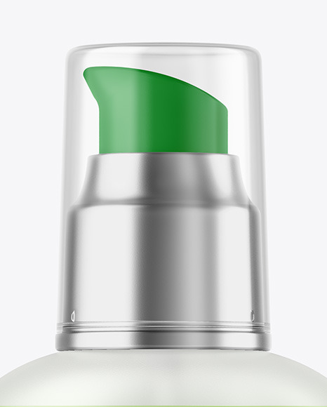 Frosted Liquid Soap Bottle with Pump Mockup PSD #2