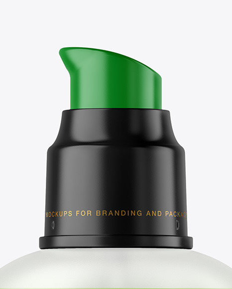 Frosted Liquid Soap Bottle with Pump Mockup PSD #6