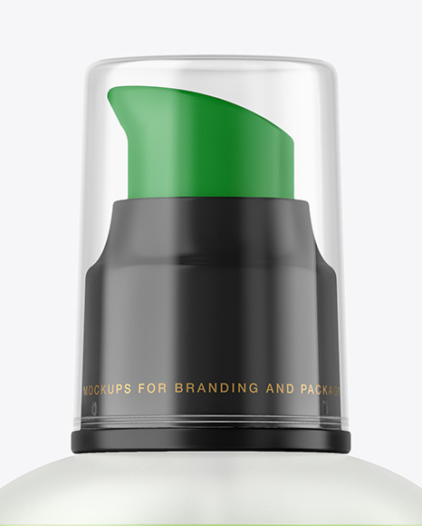 Frosted Liquid Soap Bottle with Pump Mockup PSD #7
