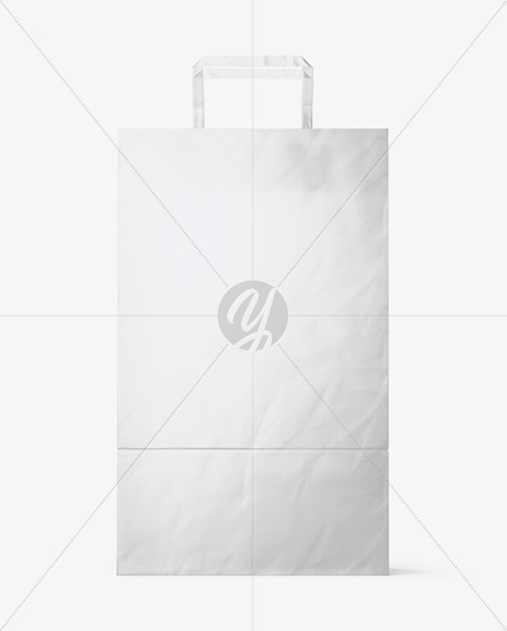 Download Matte Parchment Paper Shopping Bag Mockup Front View In Bag Sack Mockups On Yellow Images Object Mockups