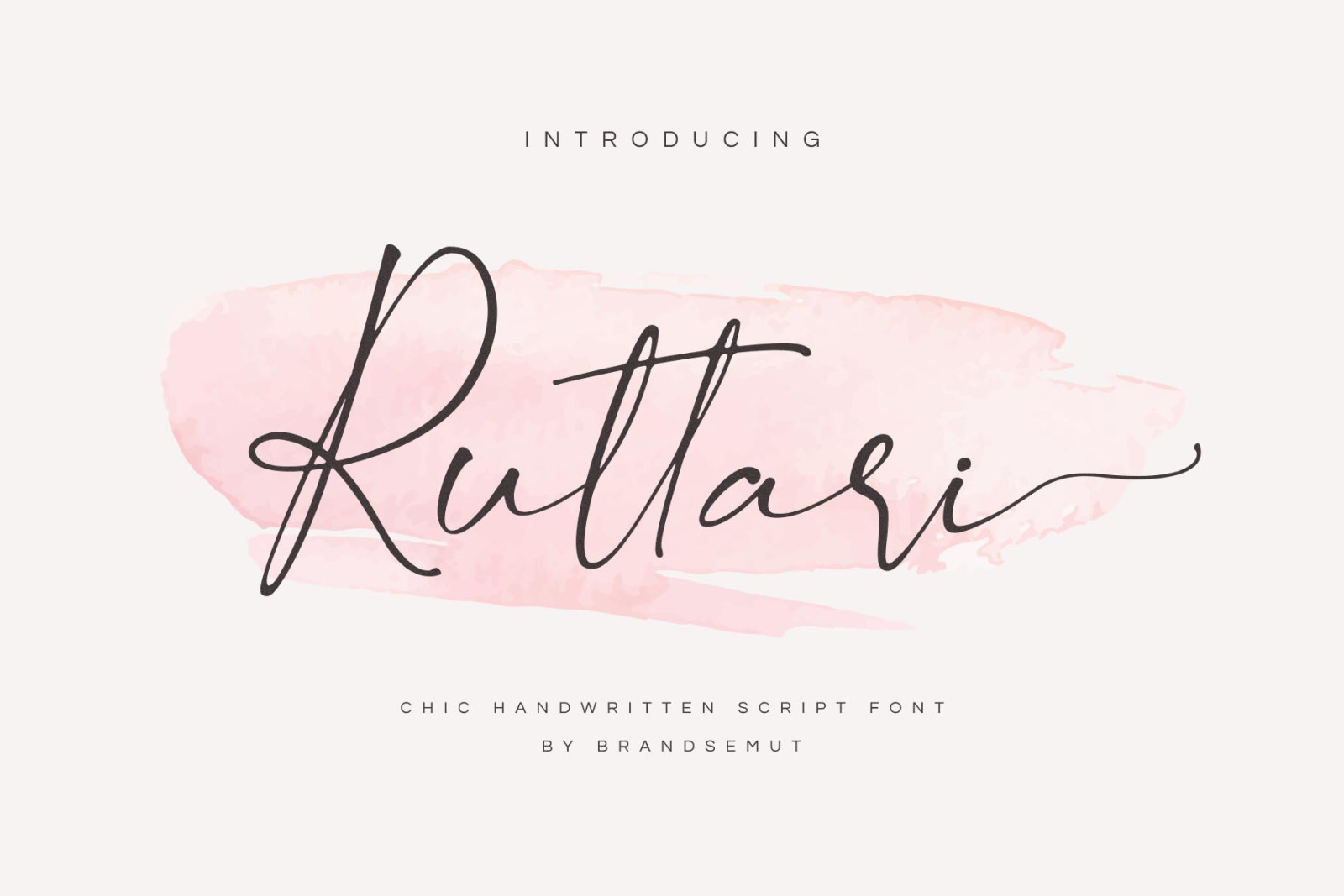 Ruttari Chic Handwritten Font In Fonts On Yellow Images Creative Store