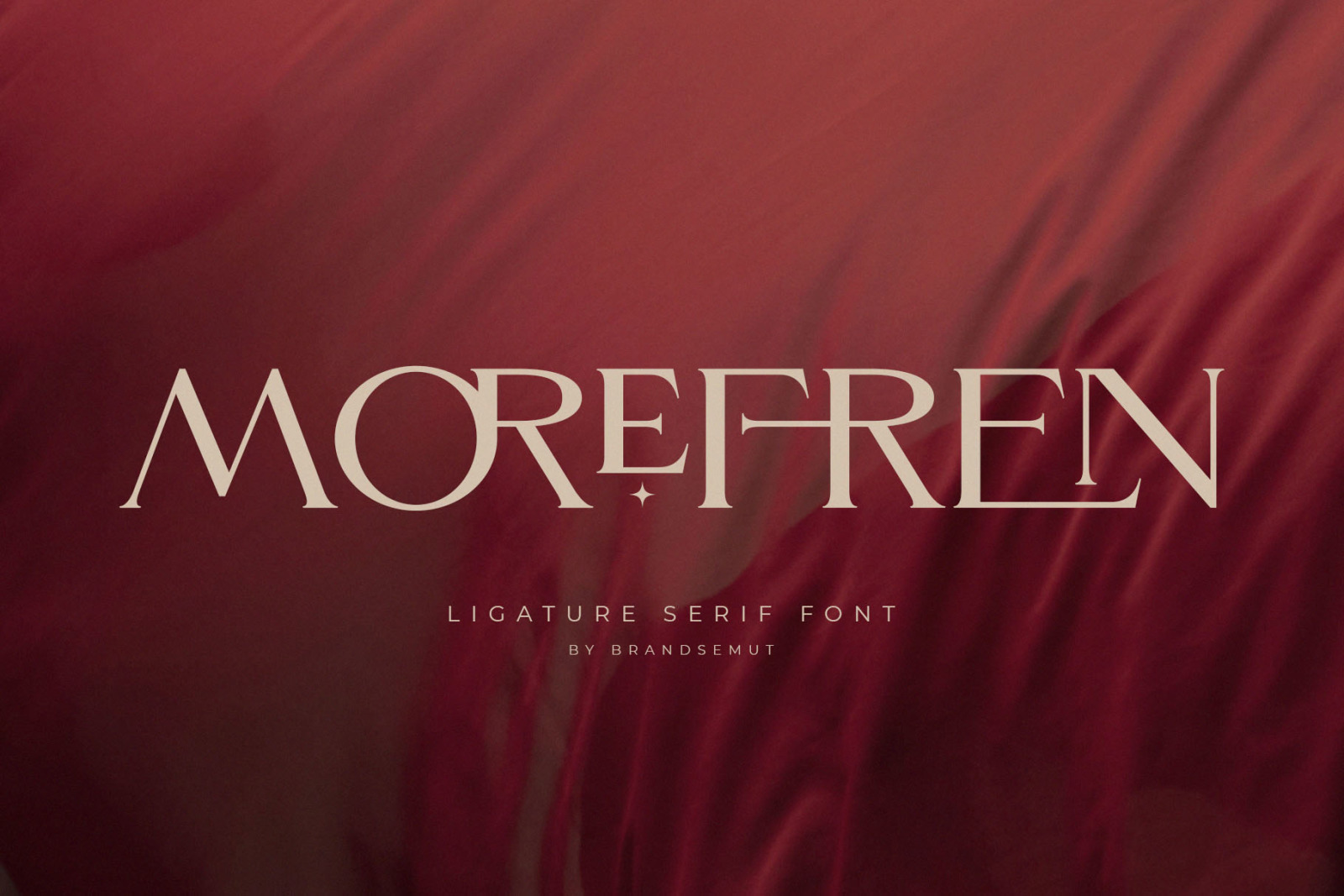 Morefren Serif Ligature Font In Fonts On Yellow Images Creative Store