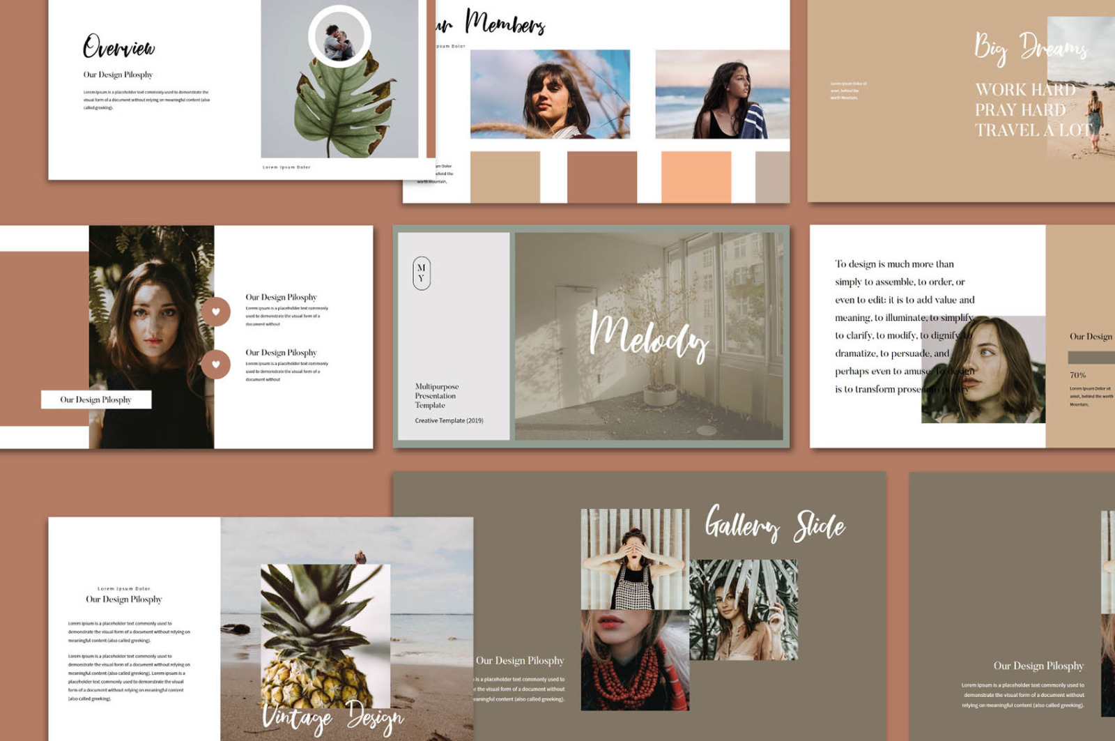 Melody Keynote Template In Presentation Templates On Yellow Images Creative Store