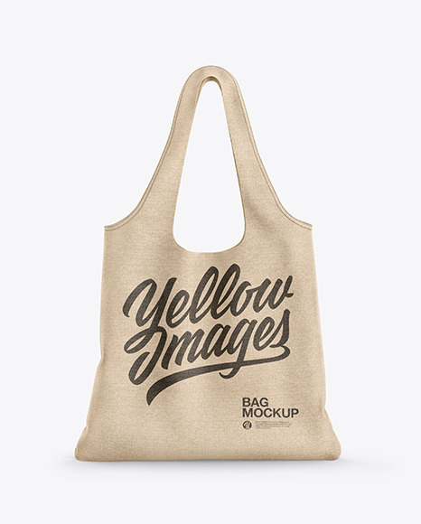 Canvas Bag Mockup In Apparel Mockups On Yellow Images Object Mockups