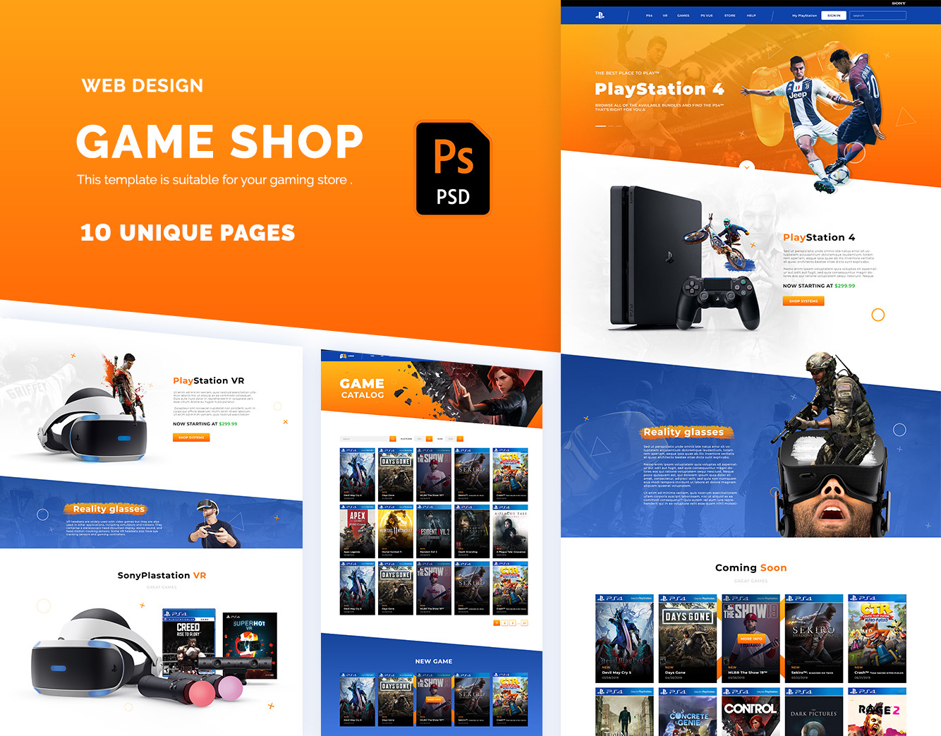 Game Store Website Template for Online Gameshops