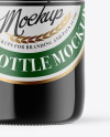 Green Glass Dark Beer Bottle Mockup