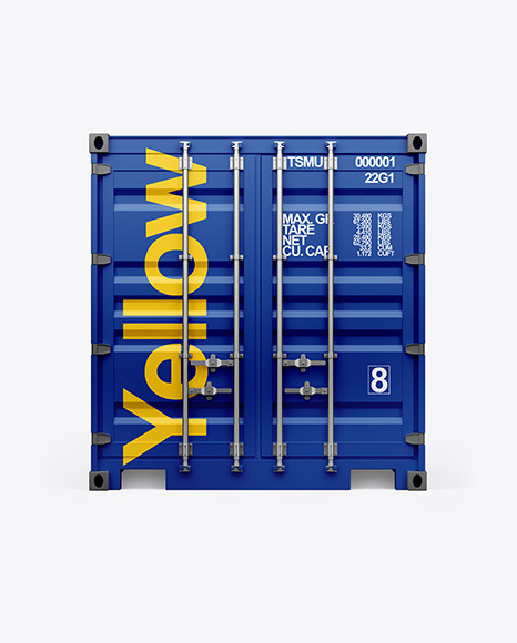 Shipping Container Mockup - Front View