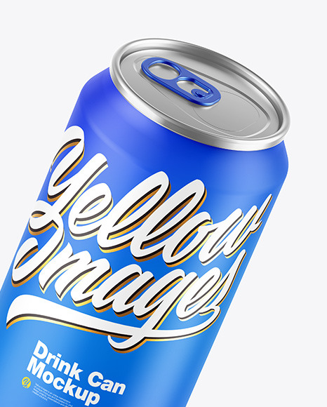 Two Metallic Drink Cans w  Matte Finish Mockup PSD #7