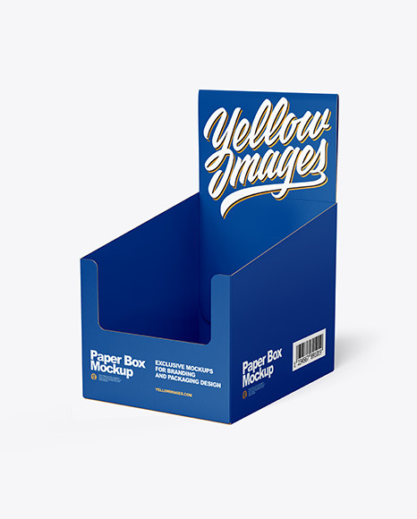 Display Box with Boxes Mockup PSD #2