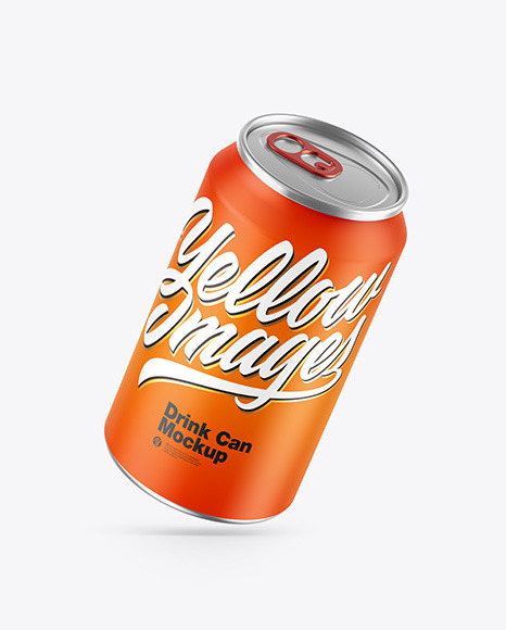 Metallic Drink Can w  Matte Finish Mockup PSD #2