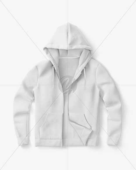 Zip Hoodie Mockup Flat Front View In Apparel Mockups On Yellow Images Object Mockups