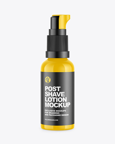 Glossy Post Shave Lotion Bottle Mockup PSD #2