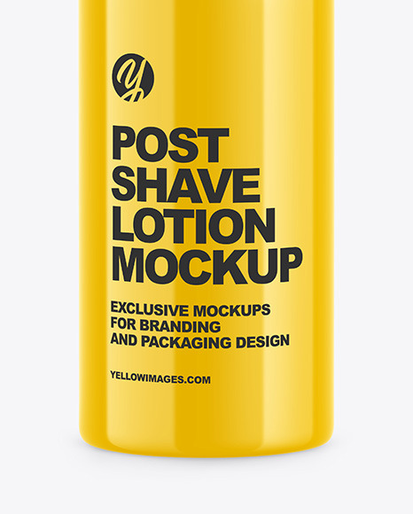 Glossy Post Shave Lotion Bottle Mockup PSD #7