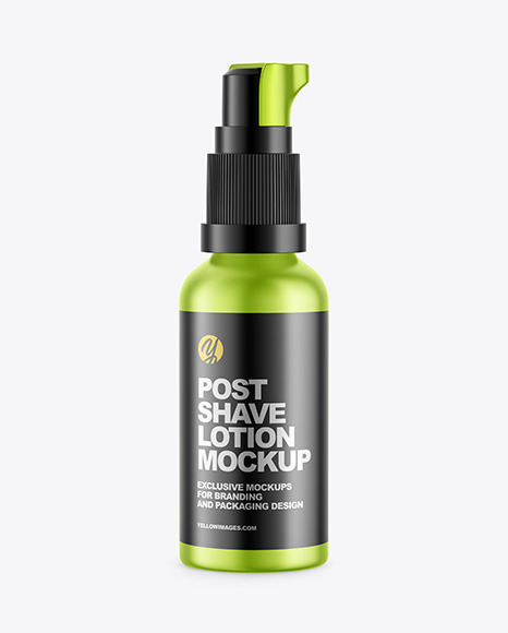 Metallic Post Shave Lotion Mockup PSD #7