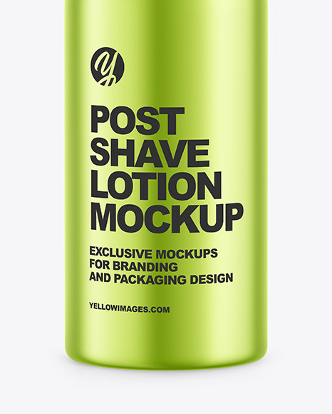 Metallic Post Shave Lotion Mockup PSD #6