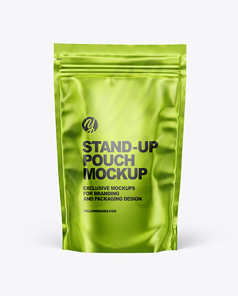 Metallic Stand-up Pouch Mockup
